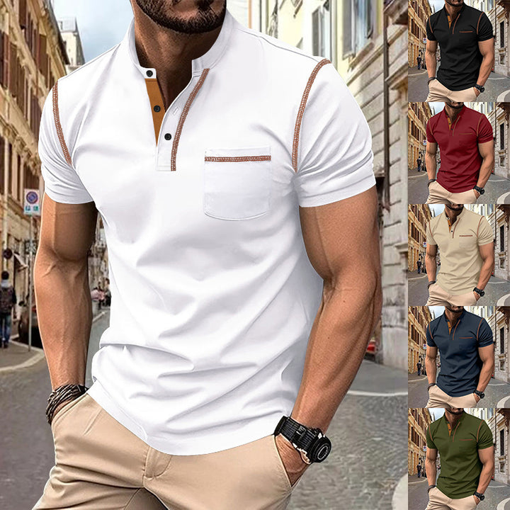 Herren Polo-Shirt mit strukturierter Knopfleiste Echoarchiv