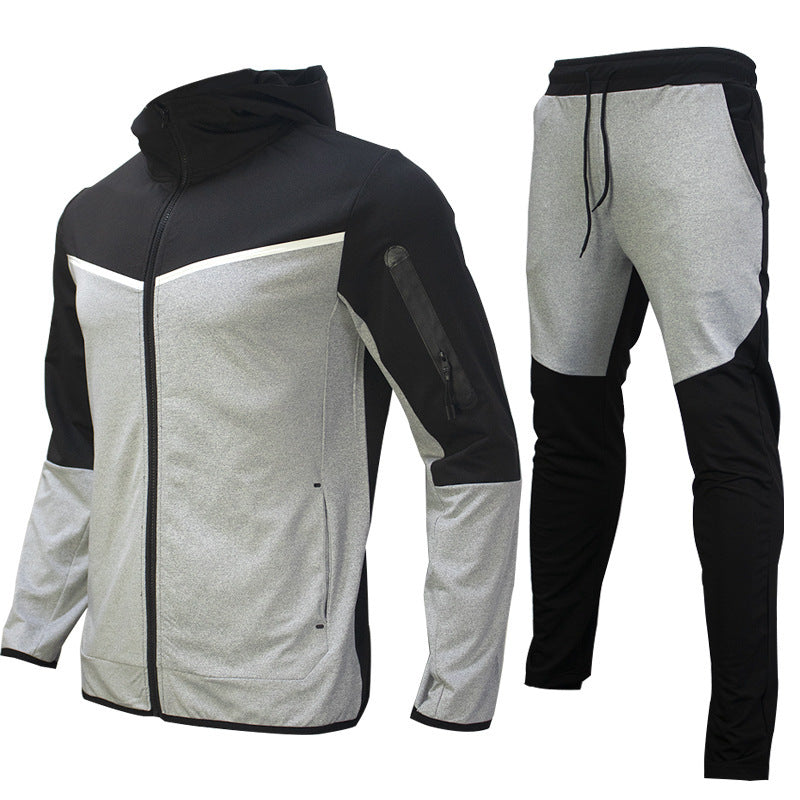 Herren sportliches Jogginganzug mit Kapuze und Reißverschlusstaschen Echoarchiv