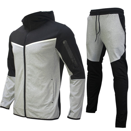 Herren sportliches Jogginganzug mit Kapuze und Reißverschlusstaschen Echoarchiv