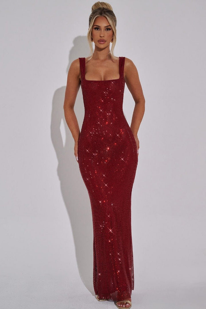 Damen Glamouröses Pailletten-Abendkleid mit figurbetontem Schnitt Echo Archiv