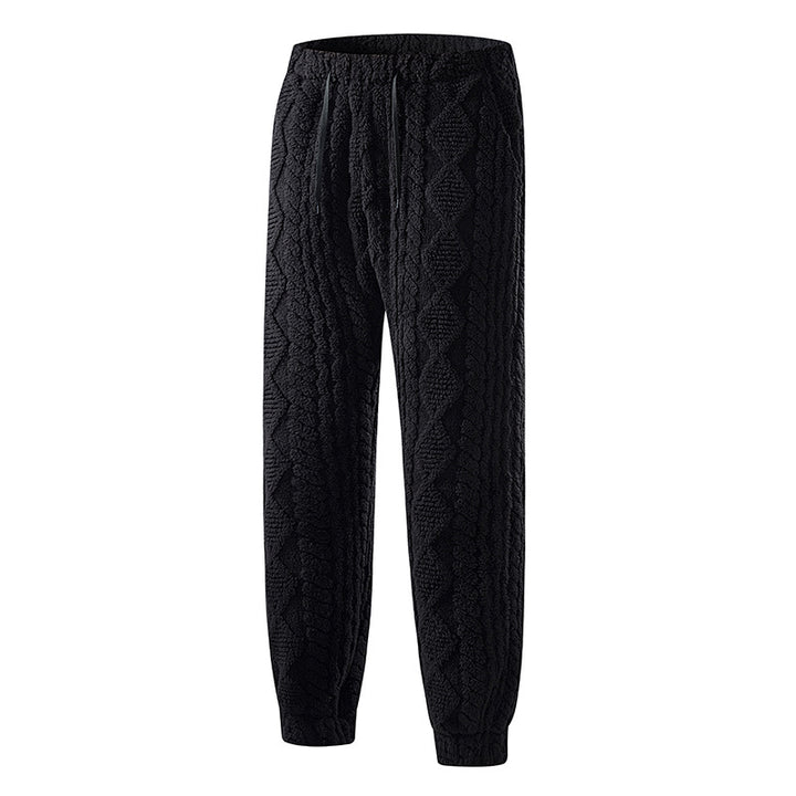 Damen Strukturierte Strick-Jogginghose mit Zopfmuster und elastischem Bund Echo Archiv