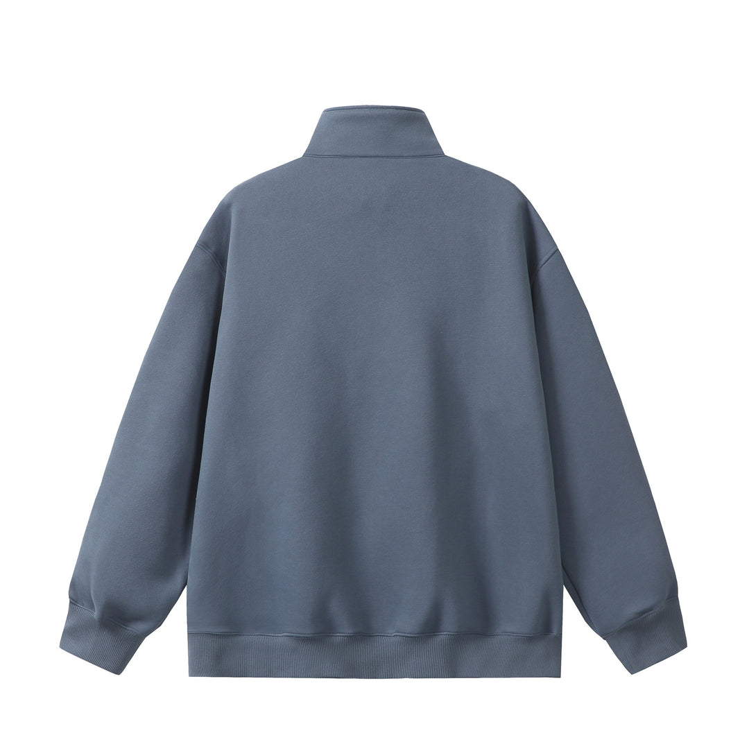 Unisex Oversize Sweatshirt mit Halbzip, hohem Funnelkragen und Kängurutasche Echoarchiv