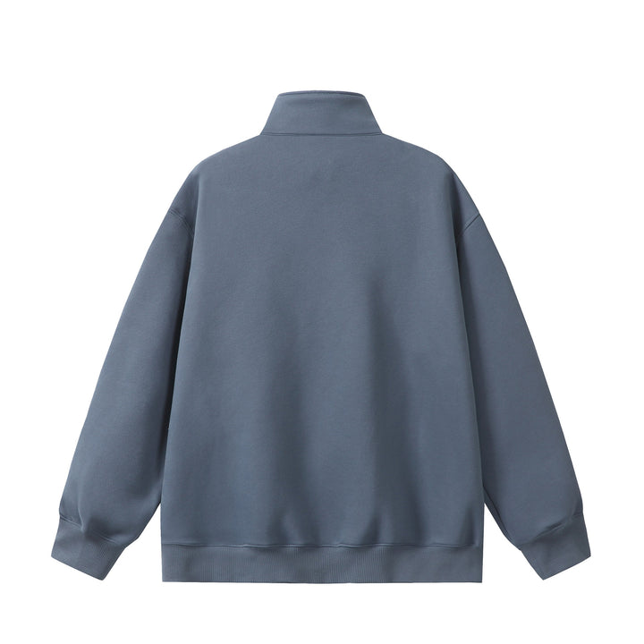 Unisex Oversize Sweatshirt mit Halbzip, hohem Funnelkragen und Kängurutasche Echoarchiv