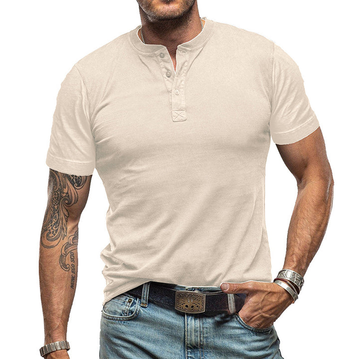 Herren Kurzarmshirt mit Knopfleiste und lässigem Design Echoarchiv