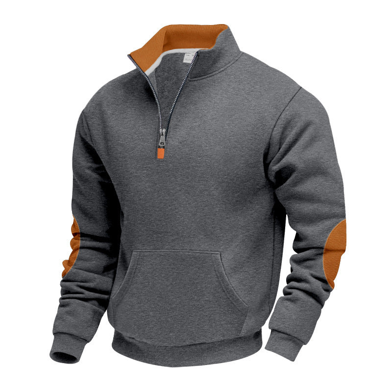 Herren Pullover mit hohem Kragen und modischem Reißverschluss Echoarchiv