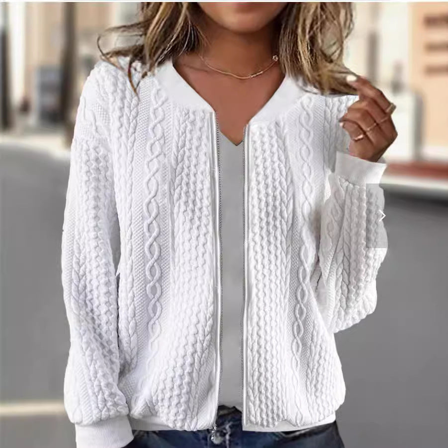 Damen Strickjacke mit Echoarchivrnem Kabelstrickmuster und eleganter Schnittführung Echoarchiv