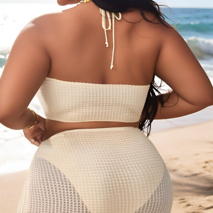 Damen Bandeau-Bikini mit asymmetrischem Rock Echo Archiv