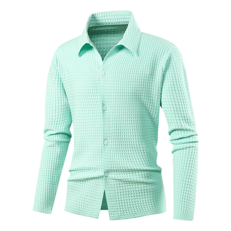 Herren Elegantes Langarmhemd mit Struktur Echo Archiv