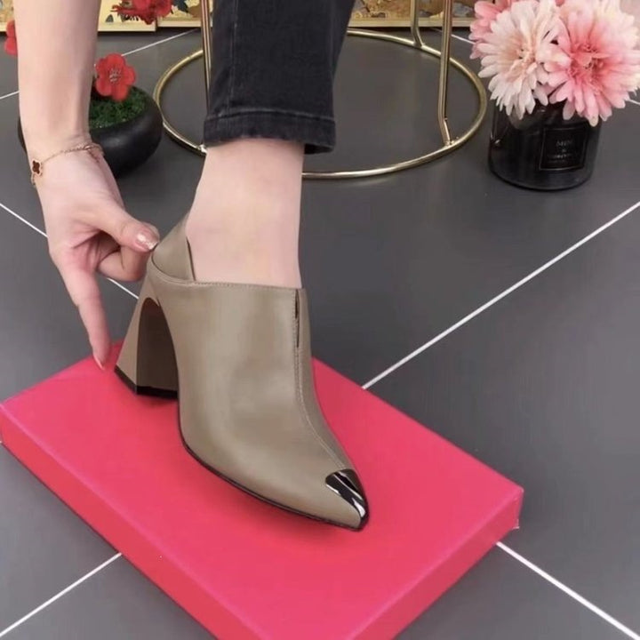 Damen Chunky Absatz Mules Echo Archiv
