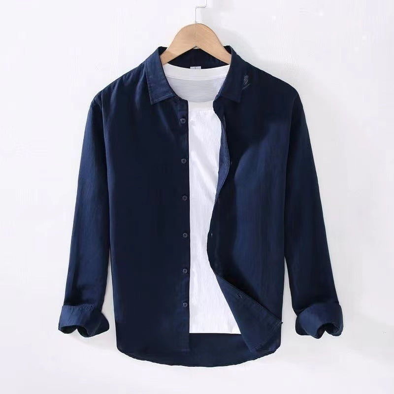 Herren lässige Baumwollbluse mit modernem Schnitt und praktischen Details Echoarchiv