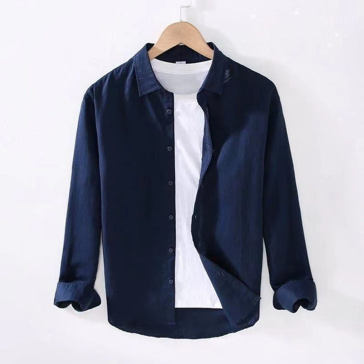 Herren lässige Baumwollbluse mit modernem Schnitt und praktischen Details Echoarchiv