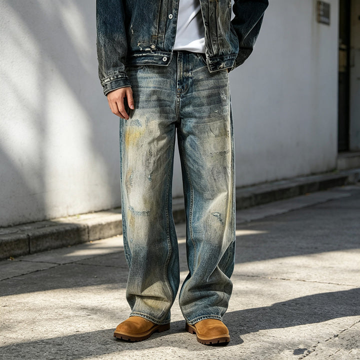Herren Weit geschnittene Slim-Fit Jeans Echoarchiv