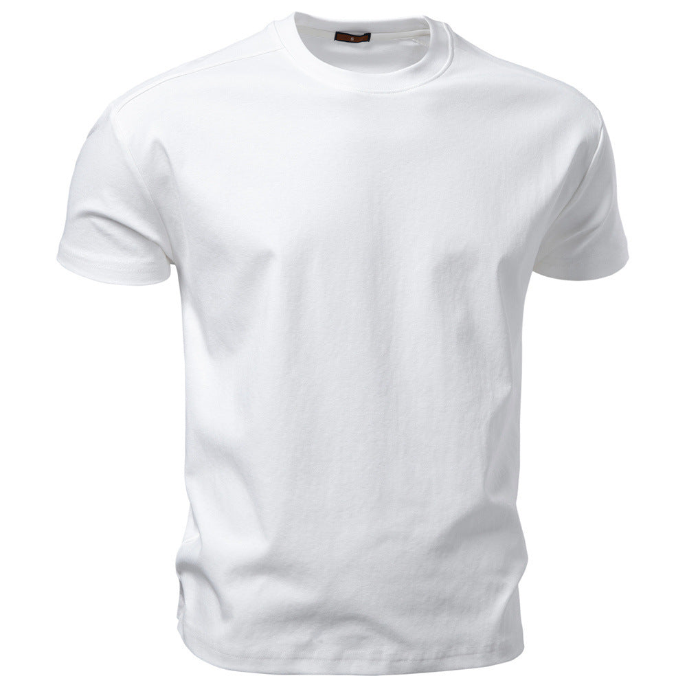 Herren nan klassisches Baumwolljersey Rundhalsshirt mit verstärktem Kragen Echo Archiv