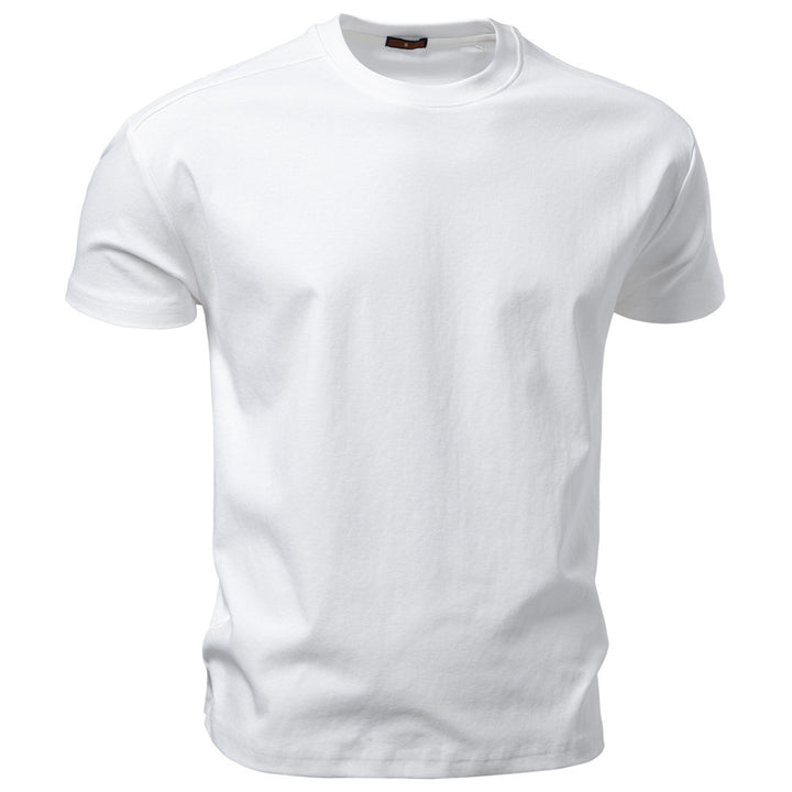Herren nan klassisches Baumwolljersey Rundhalsshirt mit verstärktem Kragen Echo Archiv