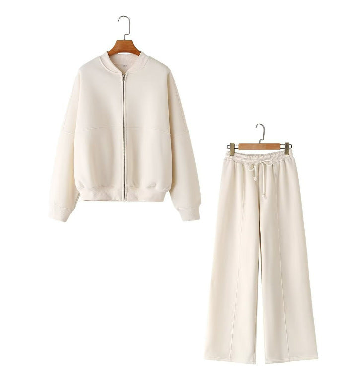 Damen 300+ minimalistische Oversize‑Bomberjacke mit durchgehendem Reißverschluss und gerippten Bündchen Echo Archiv