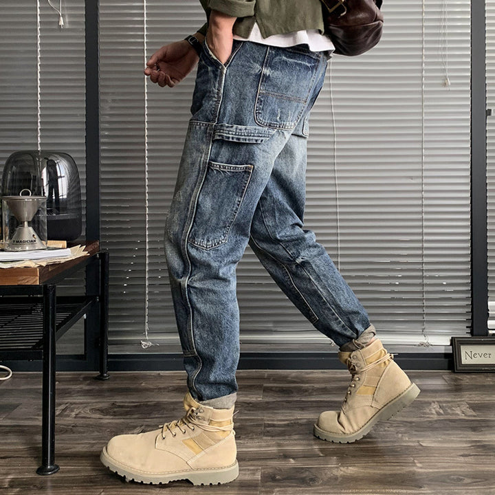Herren Modische Cargo-Jeans mit innovativen Details Echoarchiv