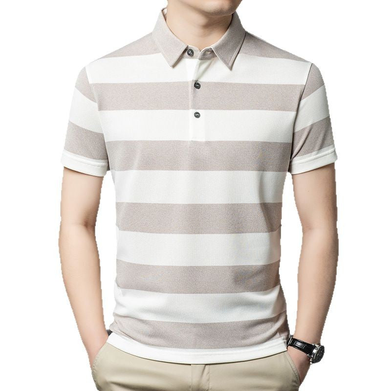 Herren Poloshirt mit gestreiftem Design und hochwertiger Baumwolle Echoarchiv