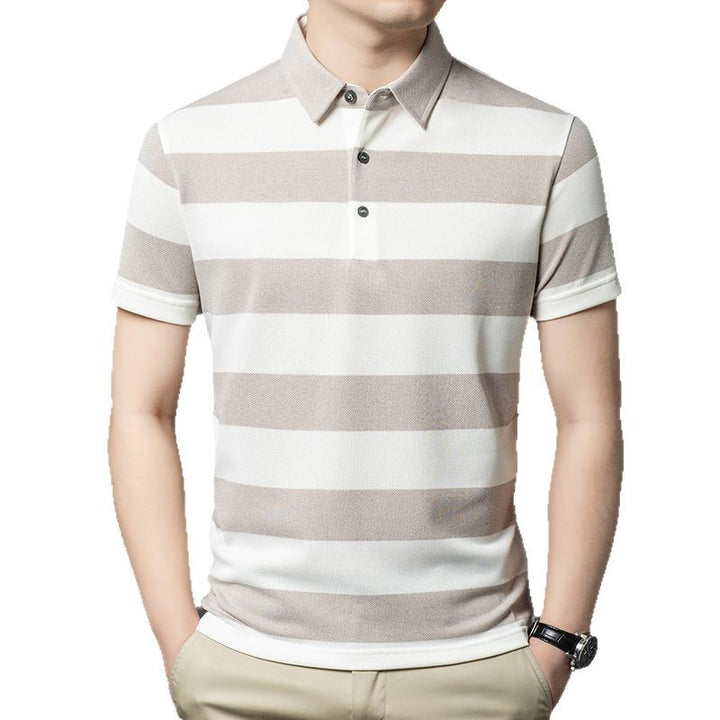 Herren Poloshirt mit gestreiftem Design und hochwertiger Baumwolle Echoarchiv