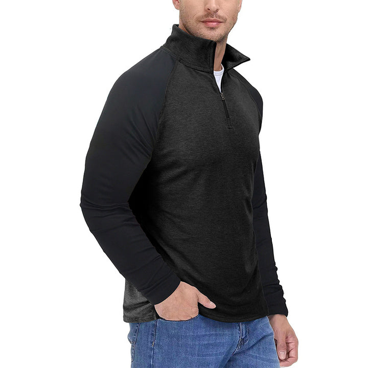 Herren Sportlicher Langarmpullover mit halbem Reißverschluss und ergonomischem Schnitt Echoarchiv