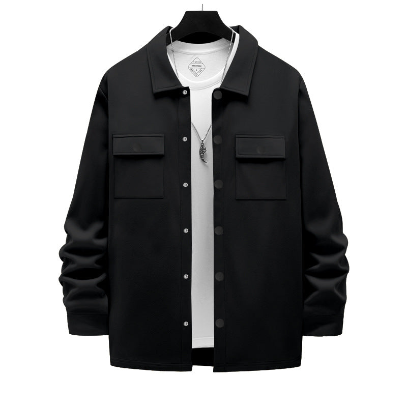Herren nan arbeitsinspirierte Hemdjacke mit Druckknopfleiste, aufgesetzten Brusttaschen und kastiger Passform Echo Archiv