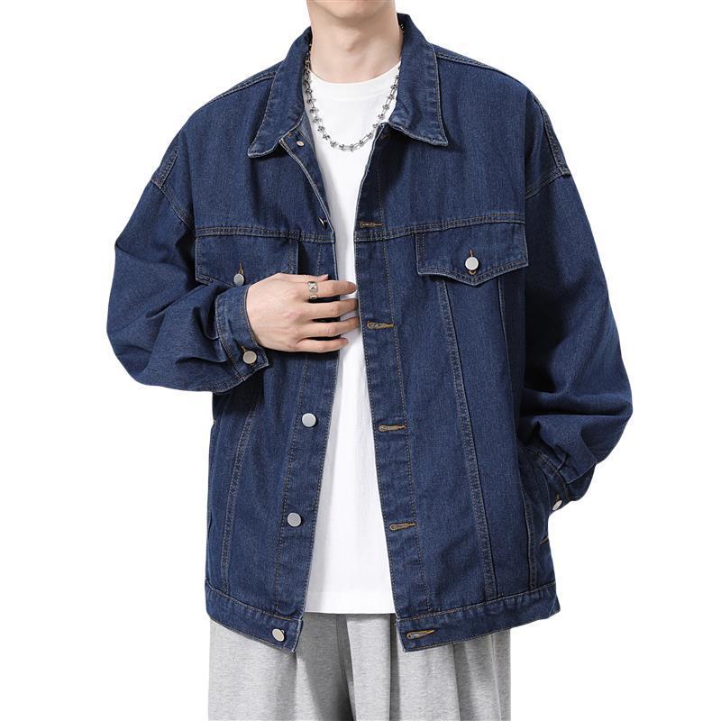 Herren lässige Denimjacke mit oversized Schnitt und praktischen Brusttaschen Echoarchiv