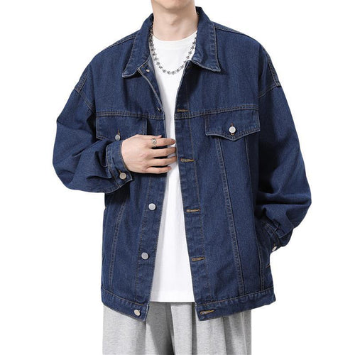 Herren lässige Denimjacke mit oversized Schnitt und praktischen Brusttaschen Echoarchiv