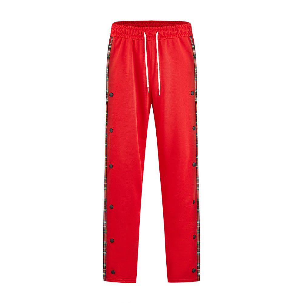 Herren Sportliche Jogginghose mit Druckknopf-Design und elastischem Bund Echoarchiv