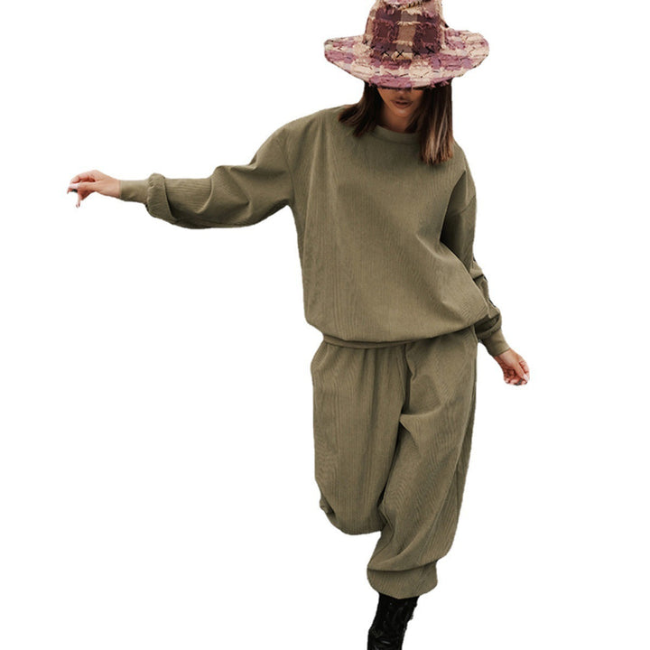 Damen nan strukturierter Cord-Trainingsanzug im Relaxed-Fit mit Bündchenhose Echo Archiv