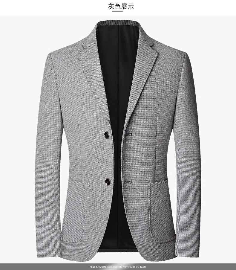 Herren Leichter City-Blazer ungefütterte Konstruktion mit Strukturmuster und aufgesetzten Fronttaschen Echo Archiv