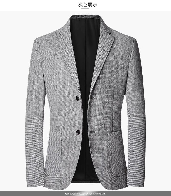 Herren Leichter City-Blazer ungefütterte Konstruktion mit Strukturmuster und aufgesetzten Fronttaschen Echo Archiv