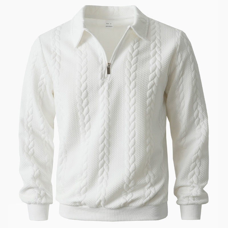 Herren eleganter Strickpullover mit Reißverschluss Echoarchiv
