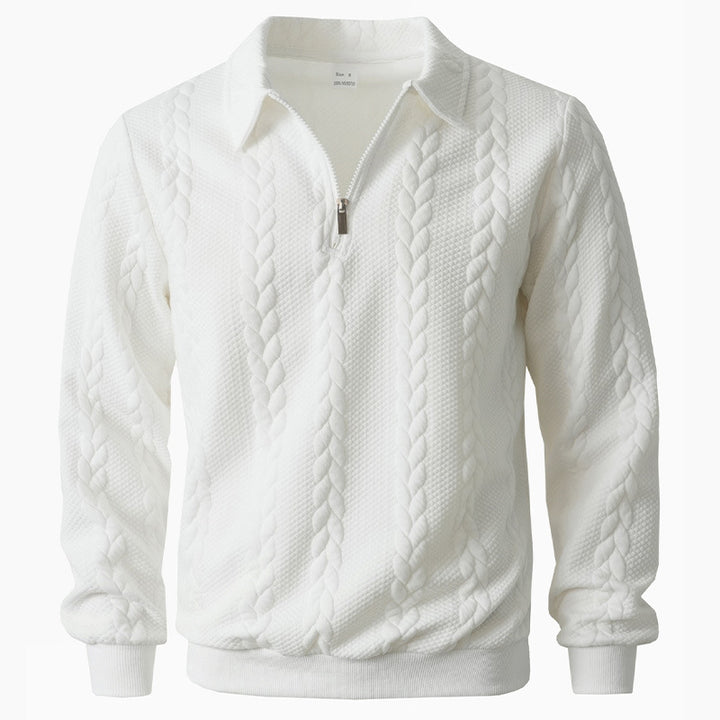 Herren eleganter Strickpullover mit Reißverschluss Echoarchiv
