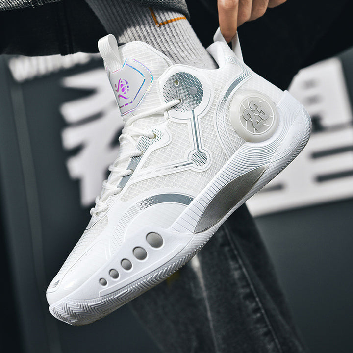 Herren gepolsterter High-Top Basketballschuh mit holografischen Akzenten und griffiger Gummilaufsohle Echo Archiv