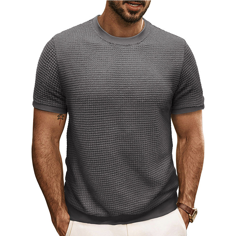 Herren Rundhalsshirt aus strukturiertem Material mit atmungsaktiven Eigenschaften Echoarchiv
