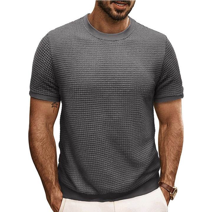 Herren Rundhalsshirt aus strukturiertem Material mit atmungsaktiven Eigenschaften Echoarchiv