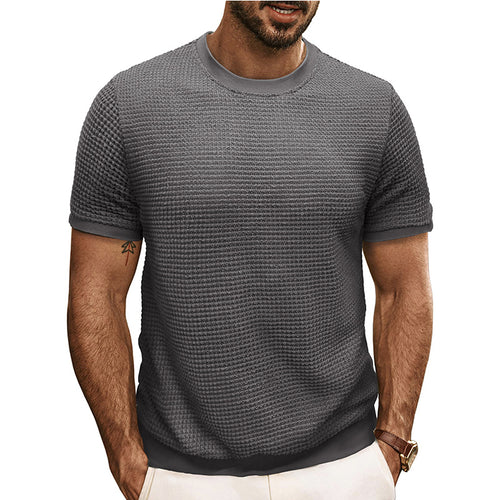 Herren Rundhalsshirt aus strukturiertem Material mit atmungsaktiven Eigenschaften Echoarchiv