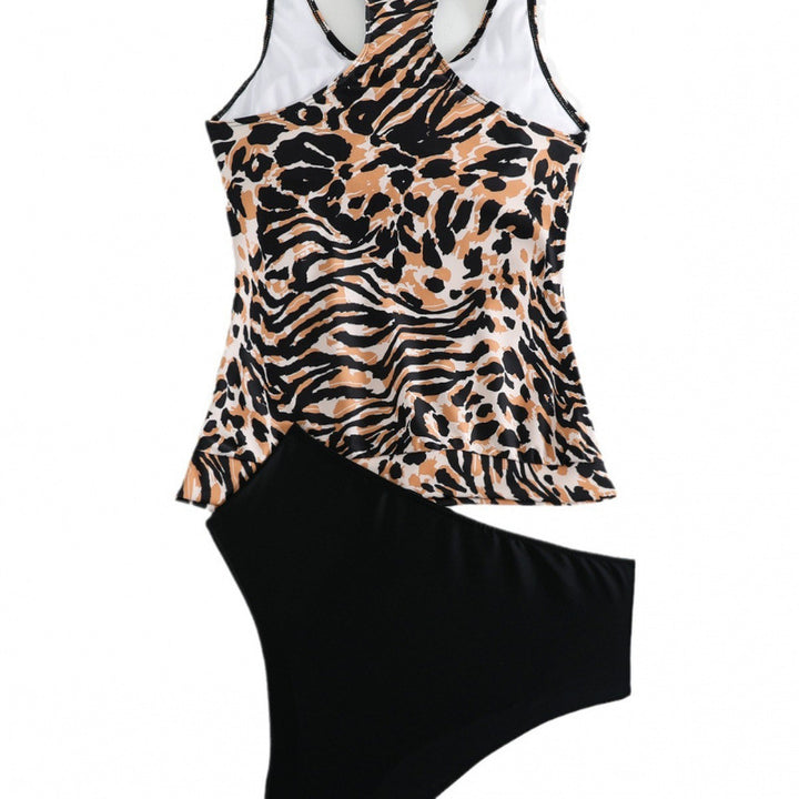 Damen Tankini-Set mit modischem Tiermuster und elastischem Hochbund Echo Archiv