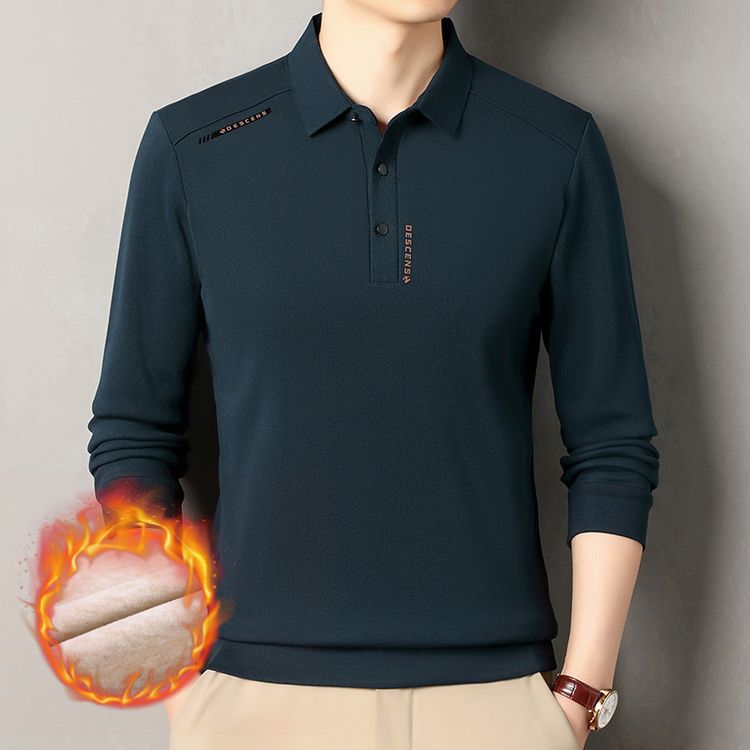 Herren modisches Langarm-Polo-Shirt mit hochfunktionalem Material Echoarchiv