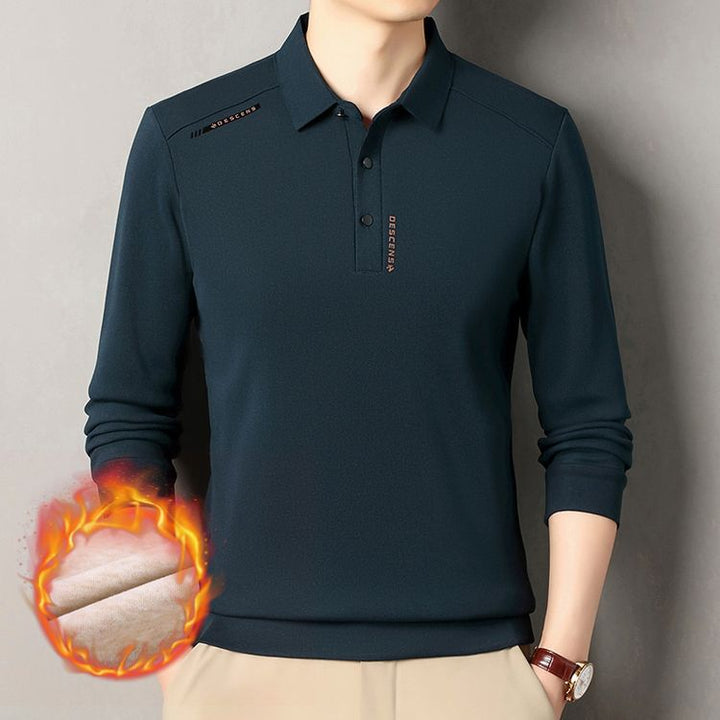 Herren modisches Langarm-Polo-Shirt mit hochfunktionalem Material Echoarchiv