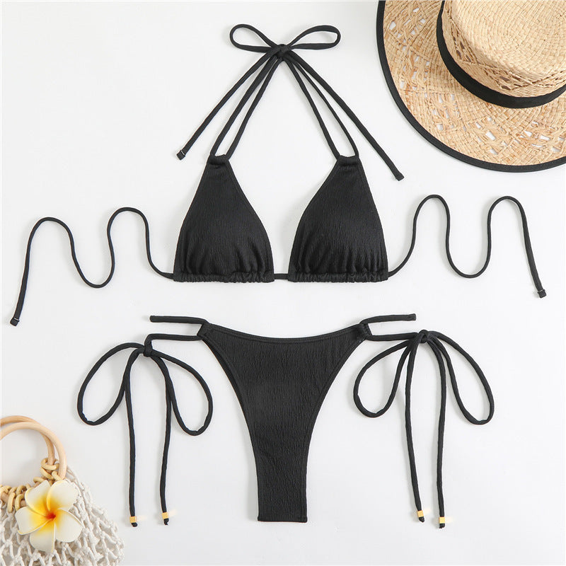 Damen Triangel-Bikini-Set mit verstellbaren Knoten Echo Archiv