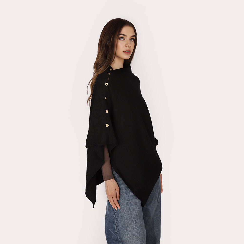 Damen Oversize-Orientalischer Jacquard-Überwurf mit Paisley‑Medaillon und Zierstich – Avérine