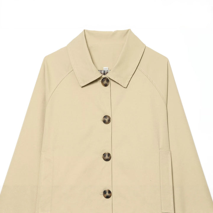 Damen Cropped Übergangsjacke mit Raglanärmeln und Hornknopfleiste Echoarchiv
