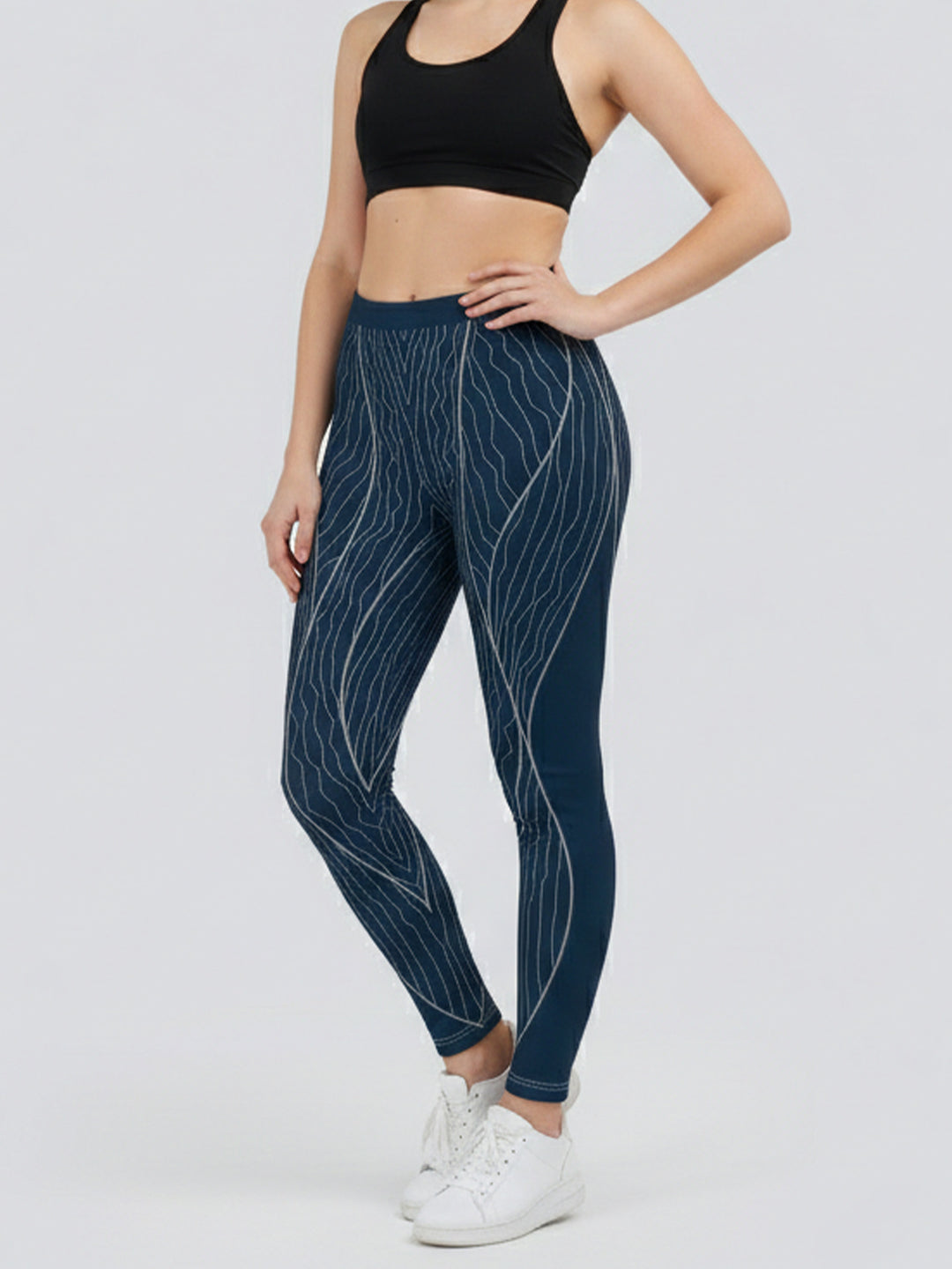 Damen Sportleggings mit stylischem Sternen-Design und hohem Bund Echo Archiv