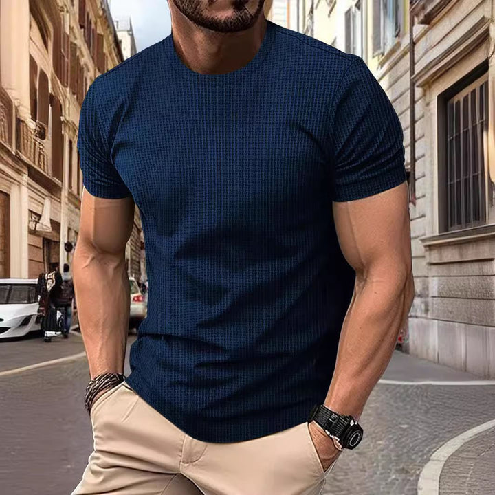 Herren Kurzarm-Basisschicht Fitness Top Echoarchiv