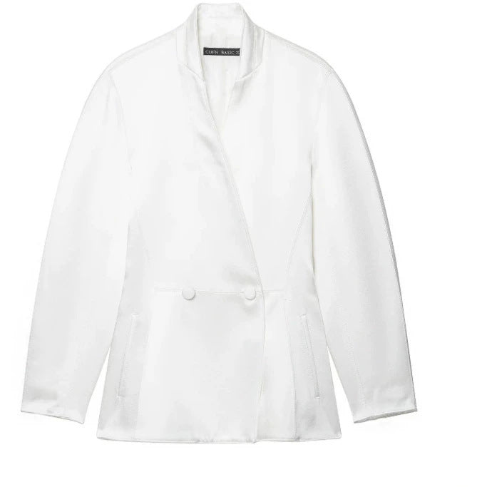 Damen Taillierte Blazerjacke mit asymmetrischer Knopfleiste und Rundhalsausschnitt Echo Archiv