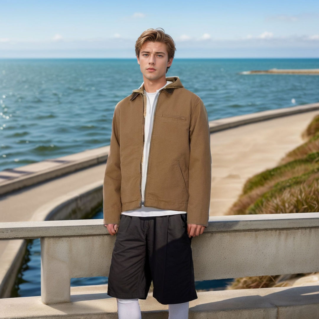 Herren lässige Übergangsjacke mit praktischen Taschen Echoarchiv