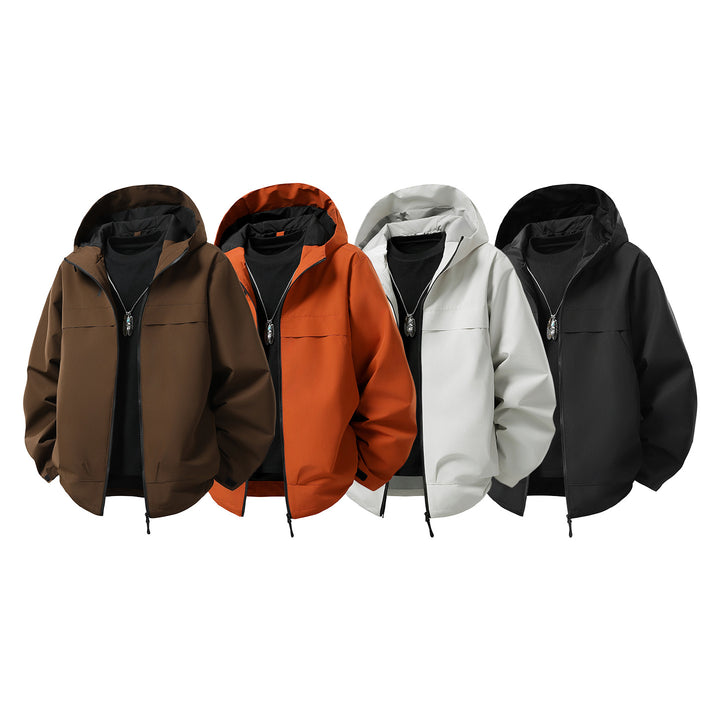 Herren Kapuzen-Softshelljacke mit technischem Windschutz, Two‑Way-Reißverschluss und versteckten Utility-Taschen Echo Archiv