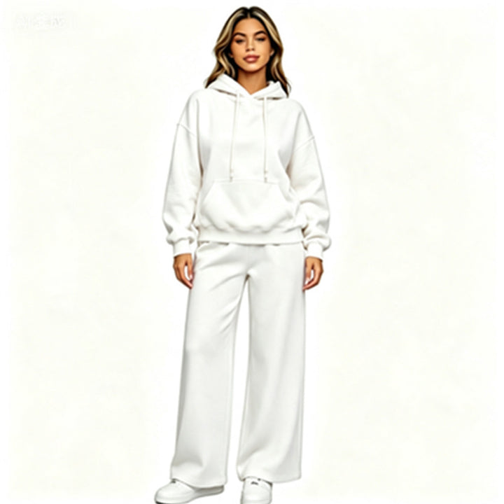 Damen Bequemer Oversized Hoodie mit weiten Jogginghosen Echoarchiv