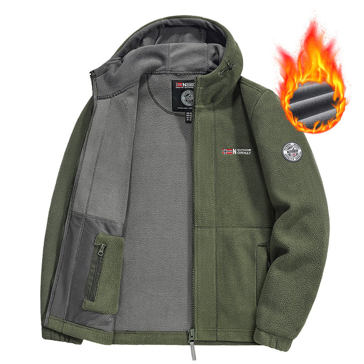 Herren Fleecejacke mit praktischem Kragen Schutz Echo Archive