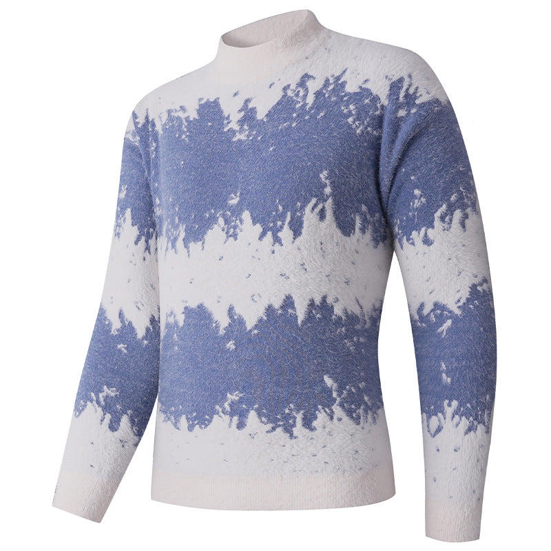 Herren trendiger Pullover mit strukturiertem Farbverlauf Echoarchiv